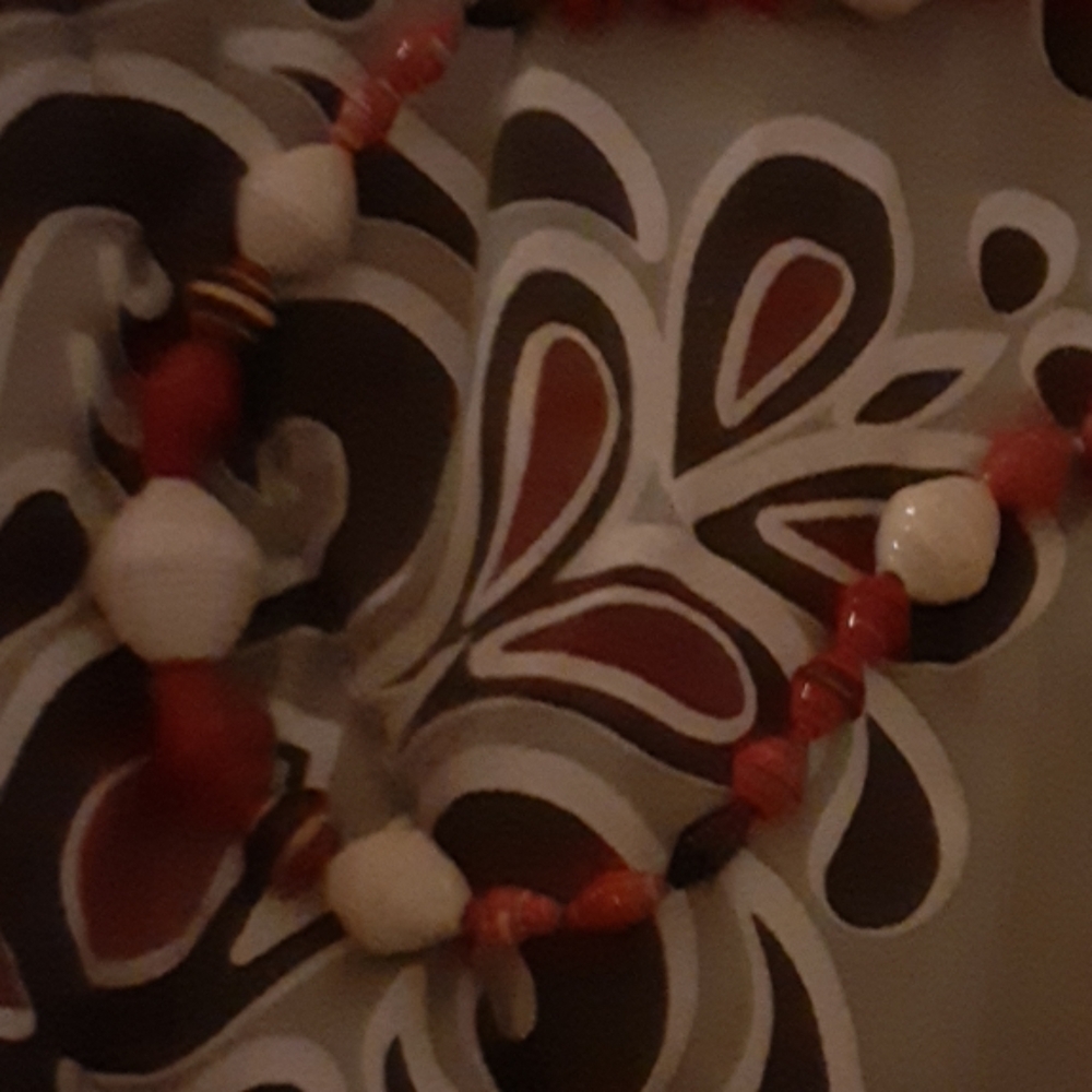 Paper beaded Women's Necklace